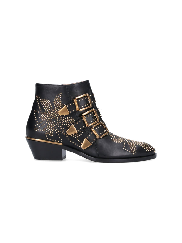 Chloè Upper: 100% Lamb Leather ankle boot in black