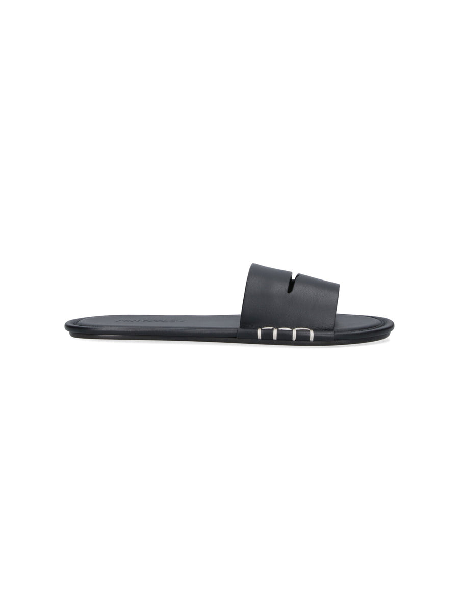 J.W.Anderson Outer: 100% Full Grain Calf Leather flat in black