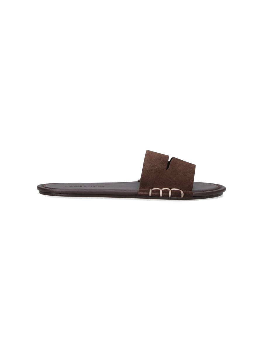 J.W.Anderson Outer: 100% Split Cow Suede Leather flat in brown