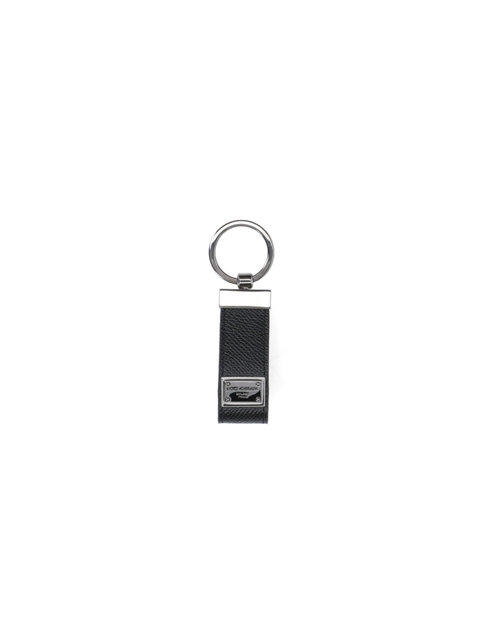 Dolce & Gabbana Keychains Black Calf Leather
