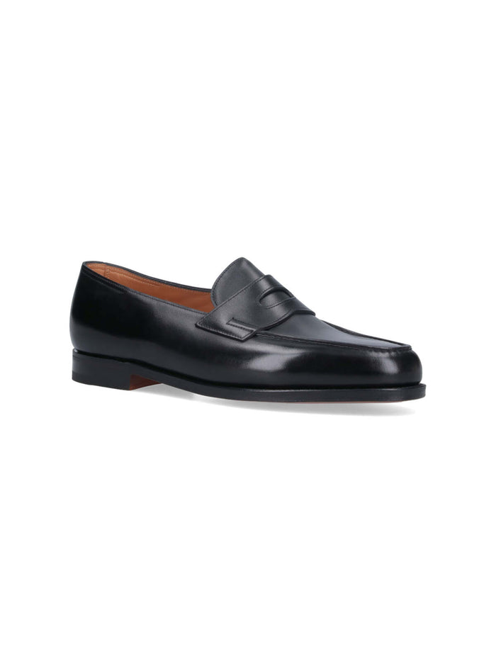 John Lobb Flat Shoes Black Leather
