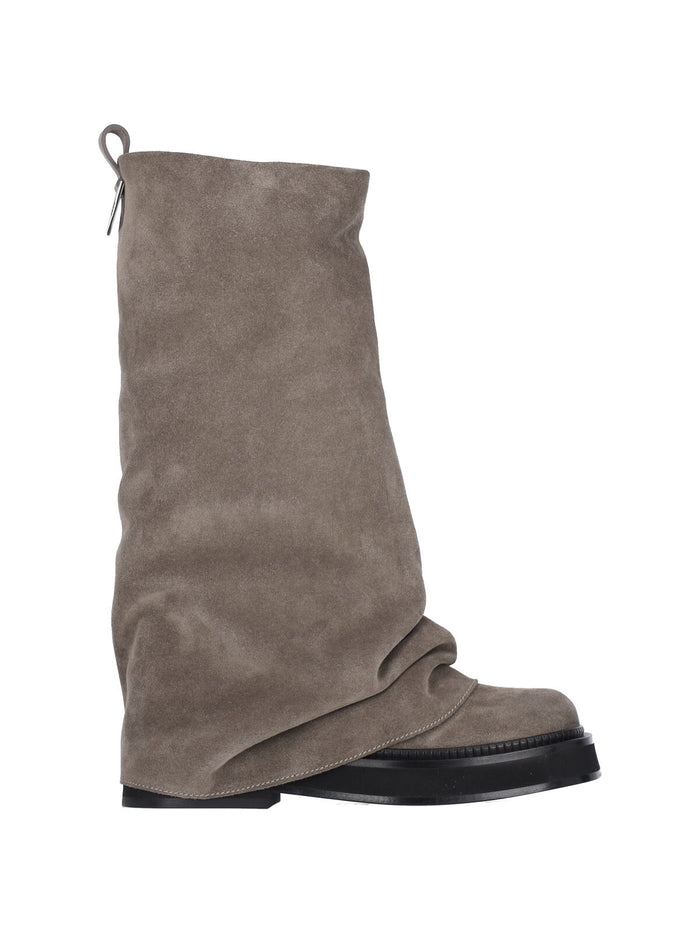 The Attico Boots Beige Suede Leather