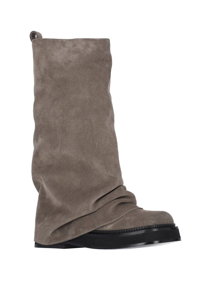 The Attico Boots Beige Suede Leather