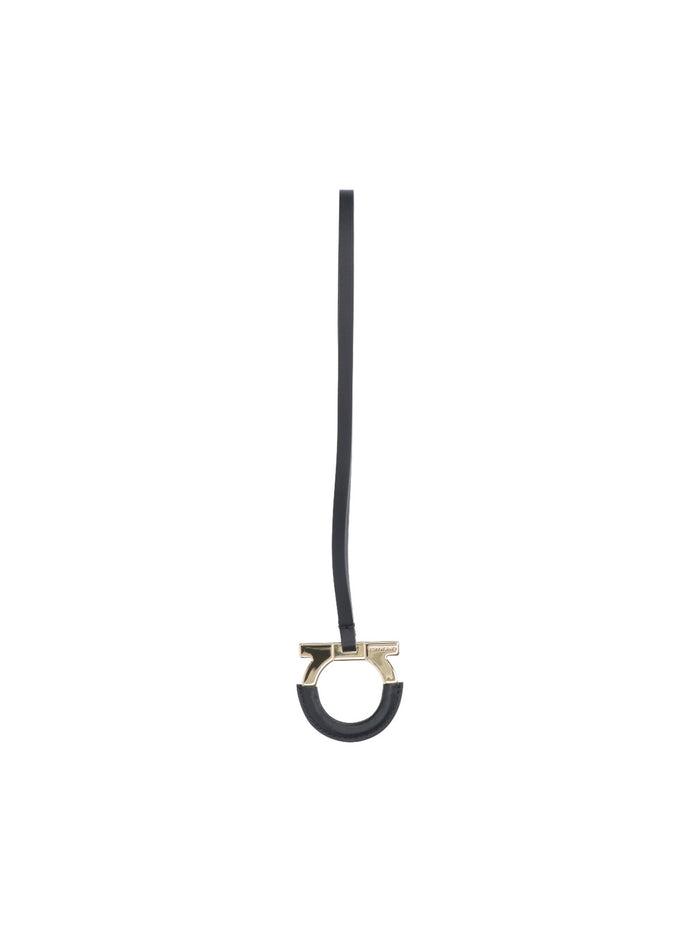 Ferragamo Keychains Black Calf Leather