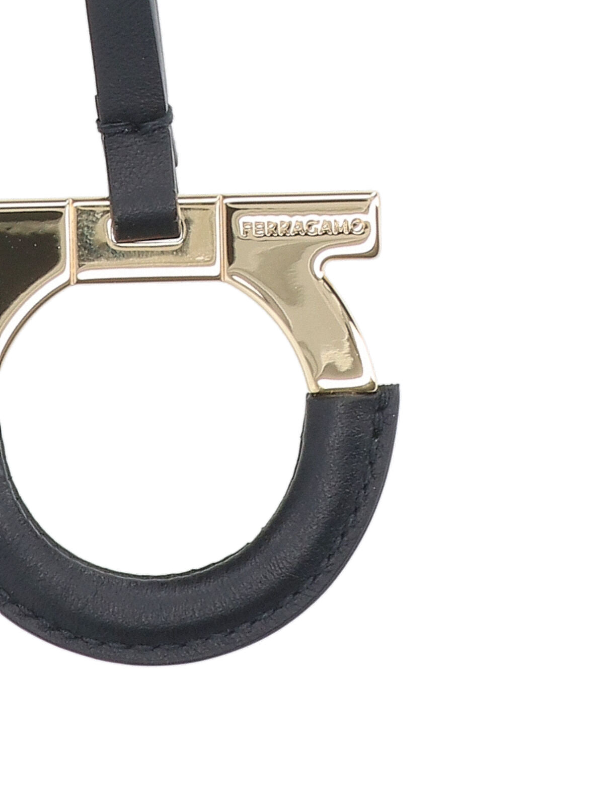 Ferragamo Keychains Black Calf Leather