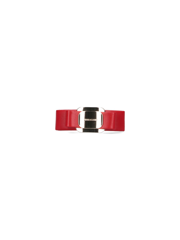 Ferragamo 70% Calf Leather hair clip in red