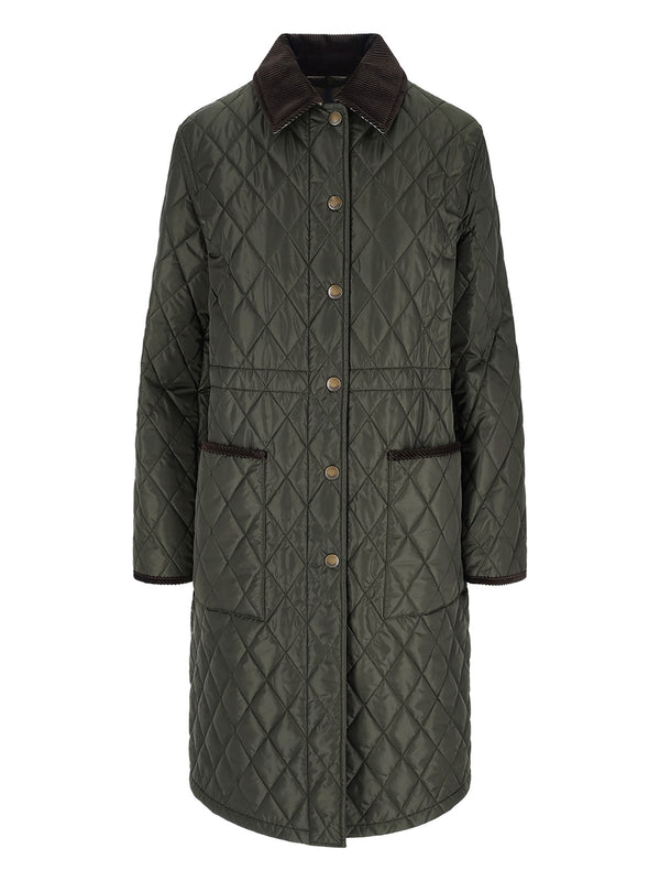 Burberry 100% polyamide coat in green