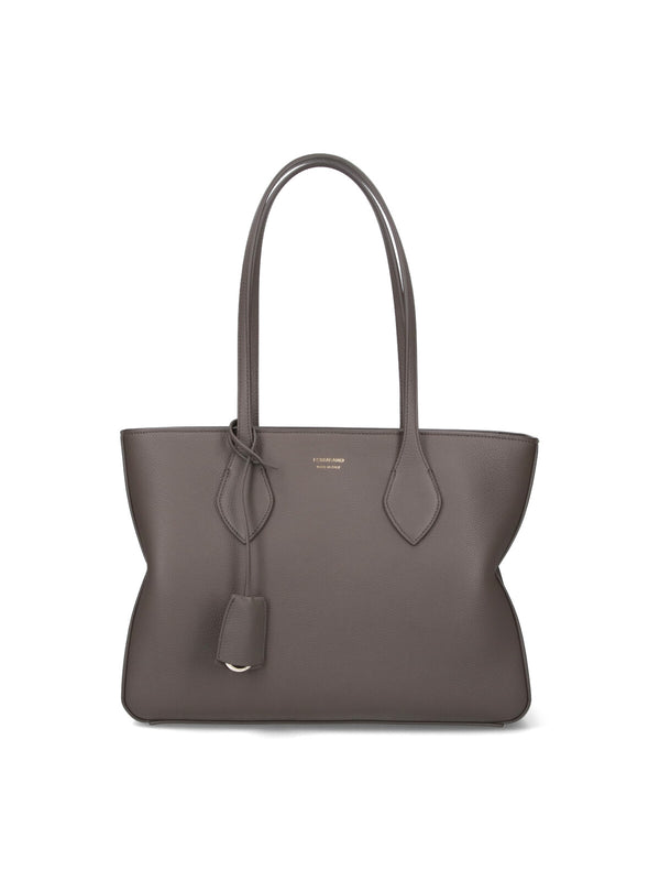 Ferragamo 100% Calf Leather tote bag in gray