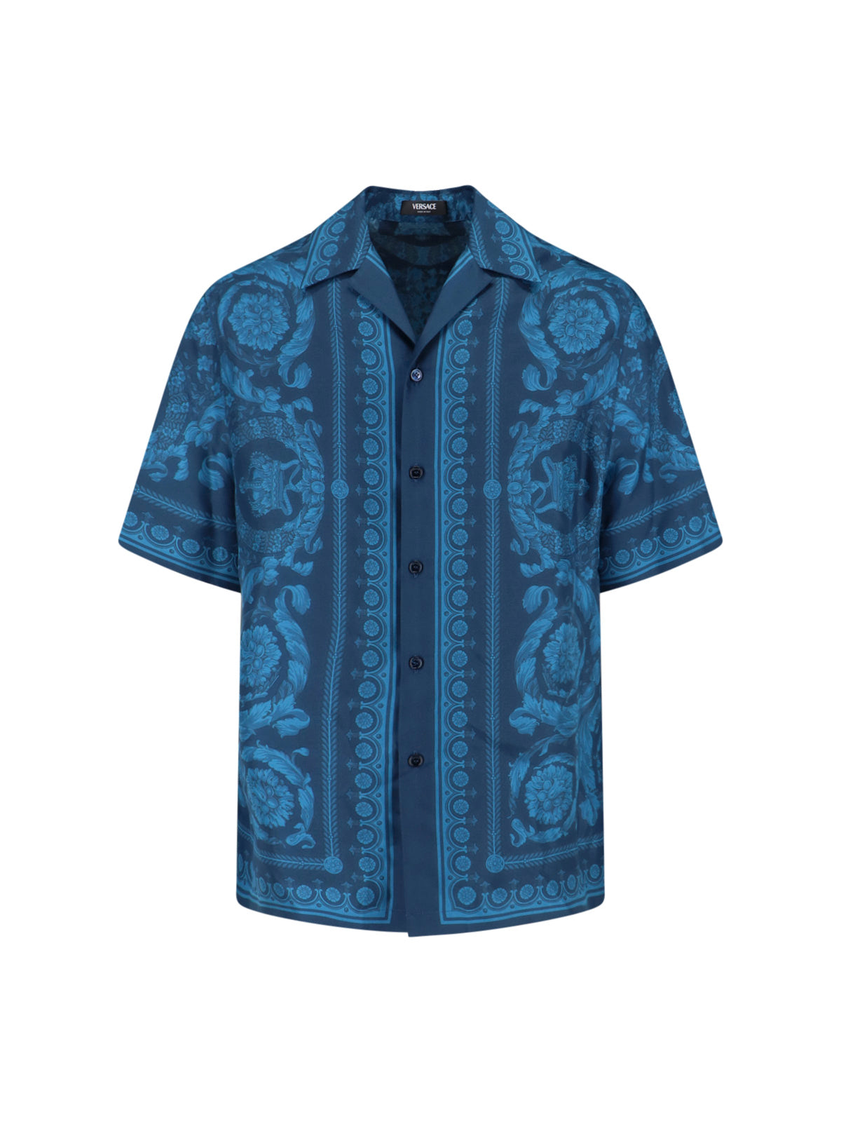 Versace Shirts Blue Silk