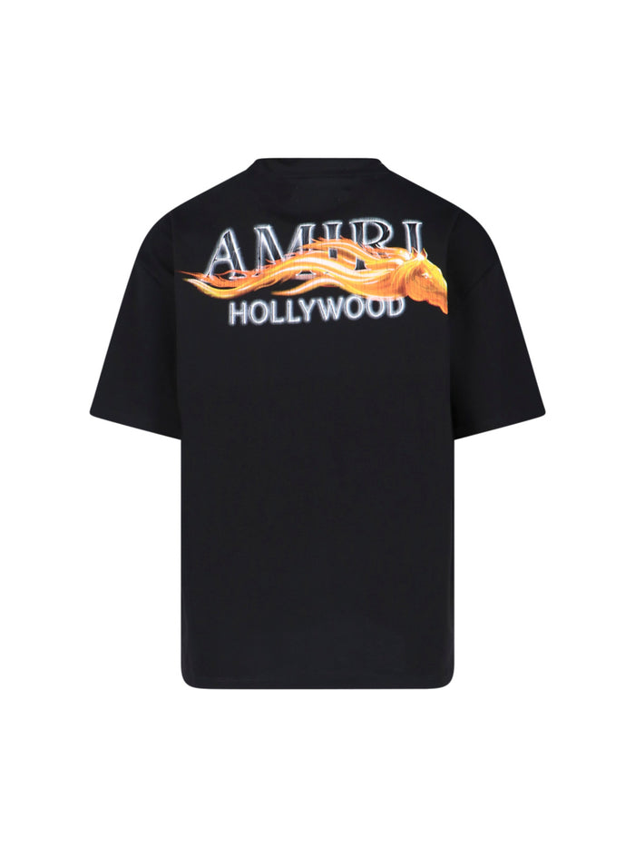 Amiri T-shirts and Polos Black Cotton