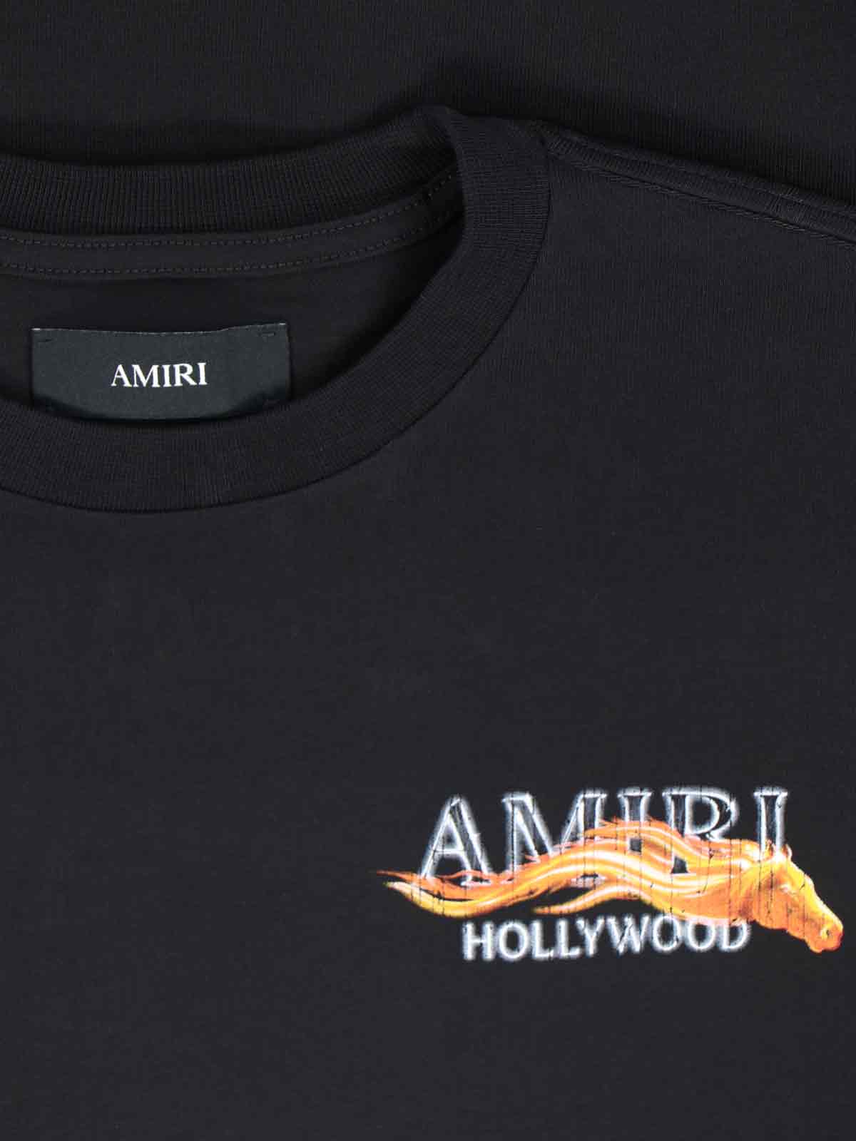Amiri T-shirts and Polos Black Cotton