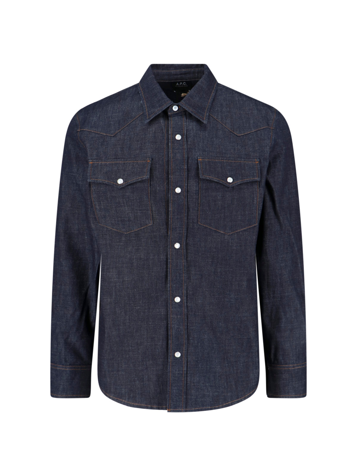 A.P.C. Shirts Blue Organic Cotton