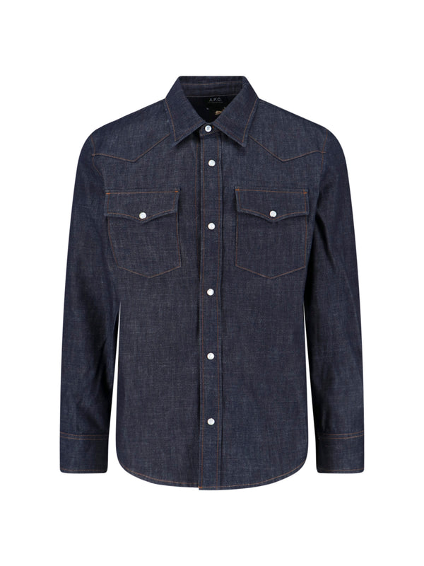 A.P.C. 100% Organic Cotton shirt in navy