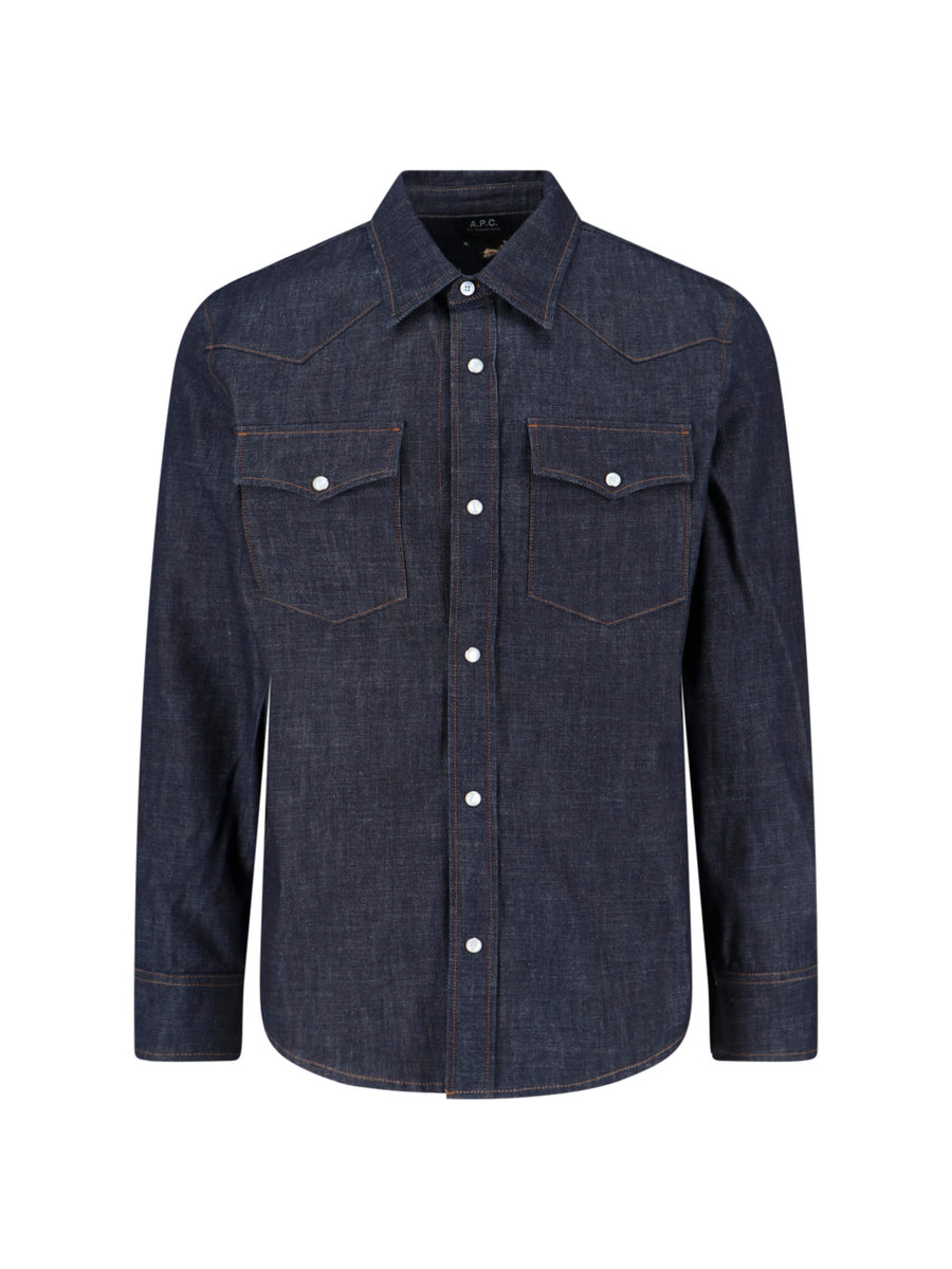 A.P.C. 100% Organic Cotton shirt in navy