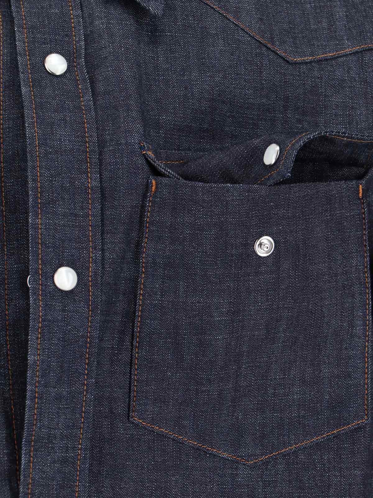 A.P.C. Shirts Blue Organic Cotton