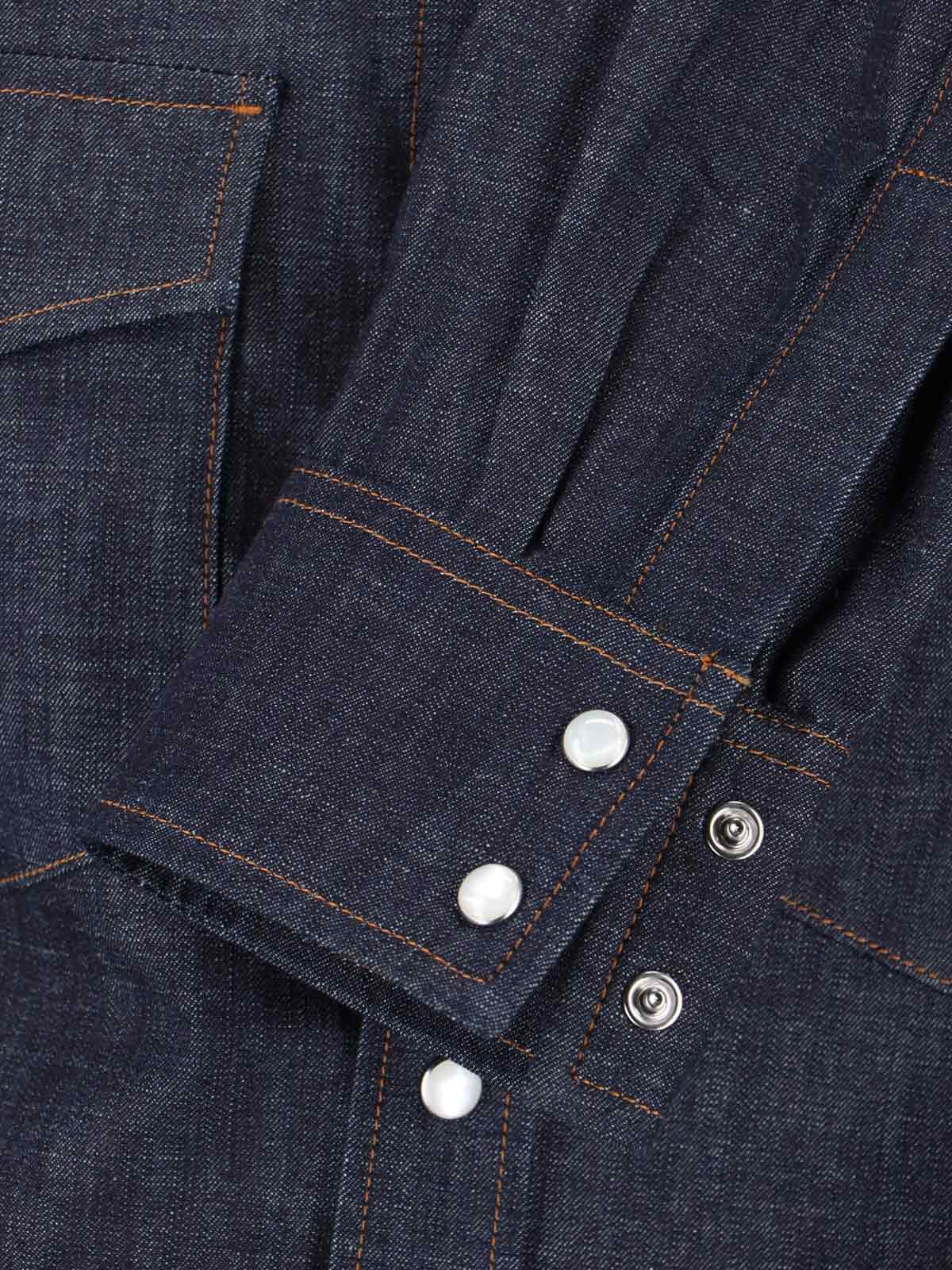 A.P.C. Shirts Blue Organic Cotton