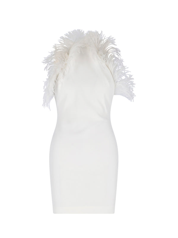The Attico 89% Polyester dress in white