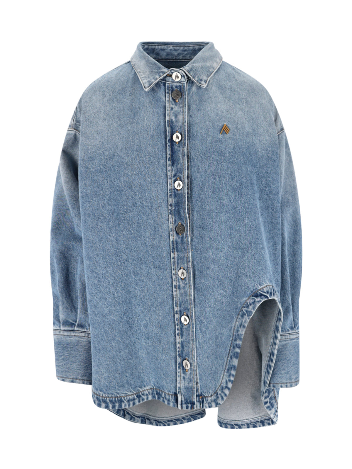 The Attico Shirts Blue Cotton