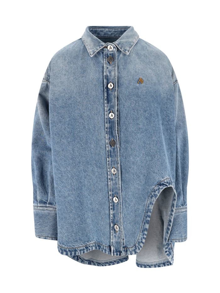 The Attico Shirts Blue Cotton