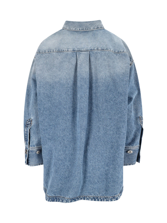 The Attico Shirts Blue Cotton