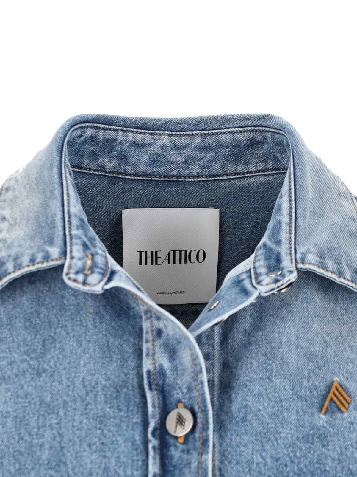 The Attico Shirts Blue Cotton