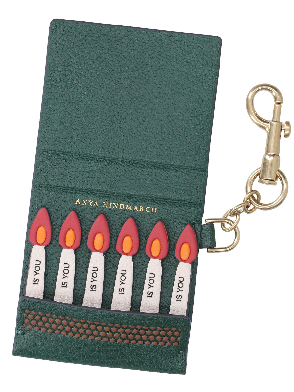 Anya Hindmarch Keychains Green Goat Leather