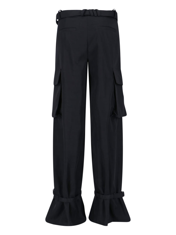 The Attico Trousers Black Polyester