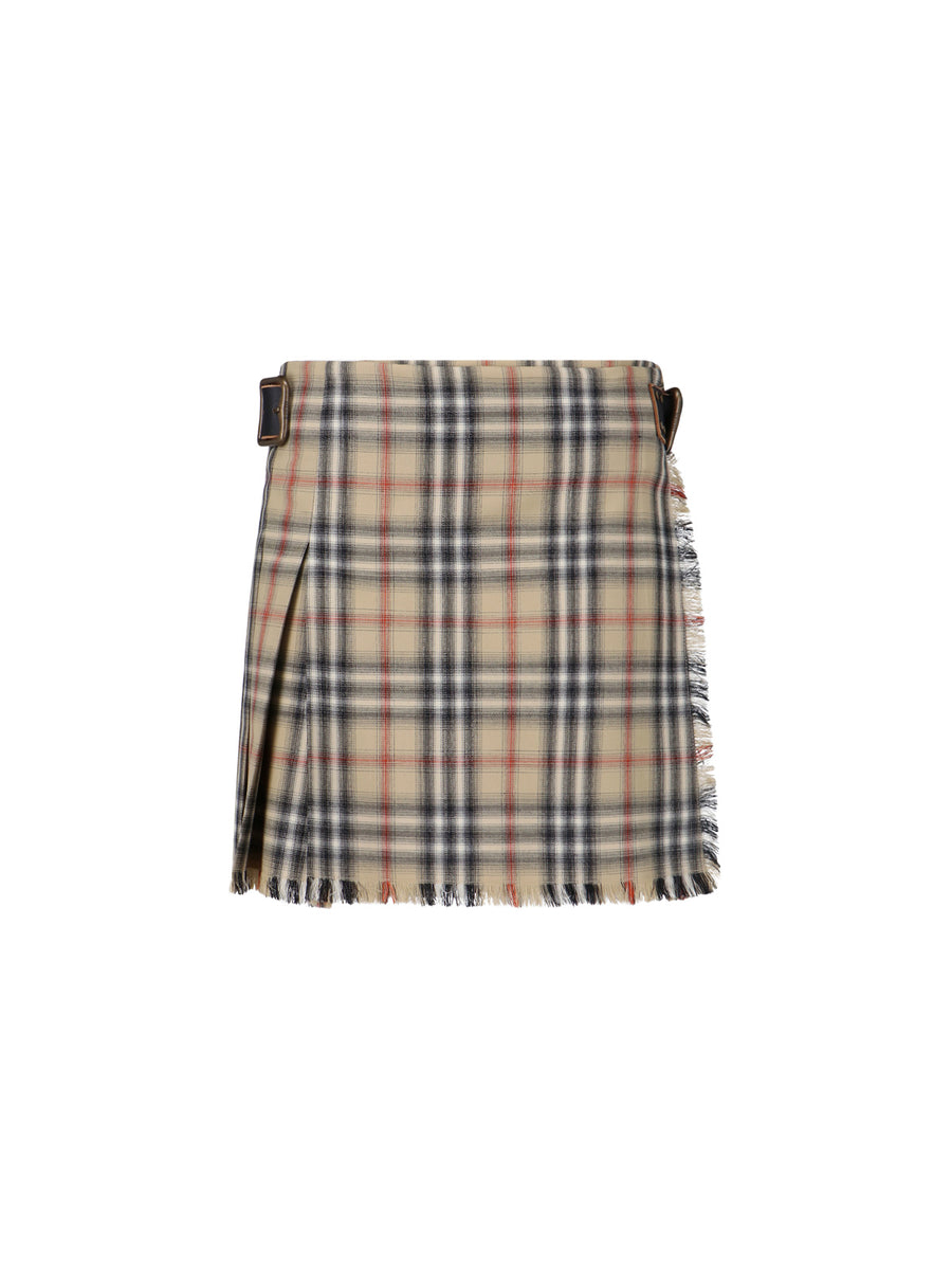 Burberry 100% wool skirt in beige