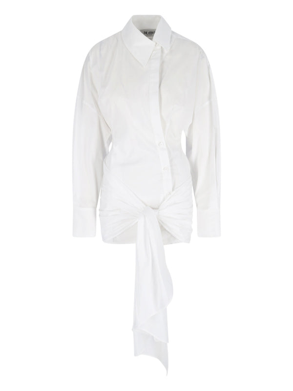 The Attico 97% Cotton dress in white