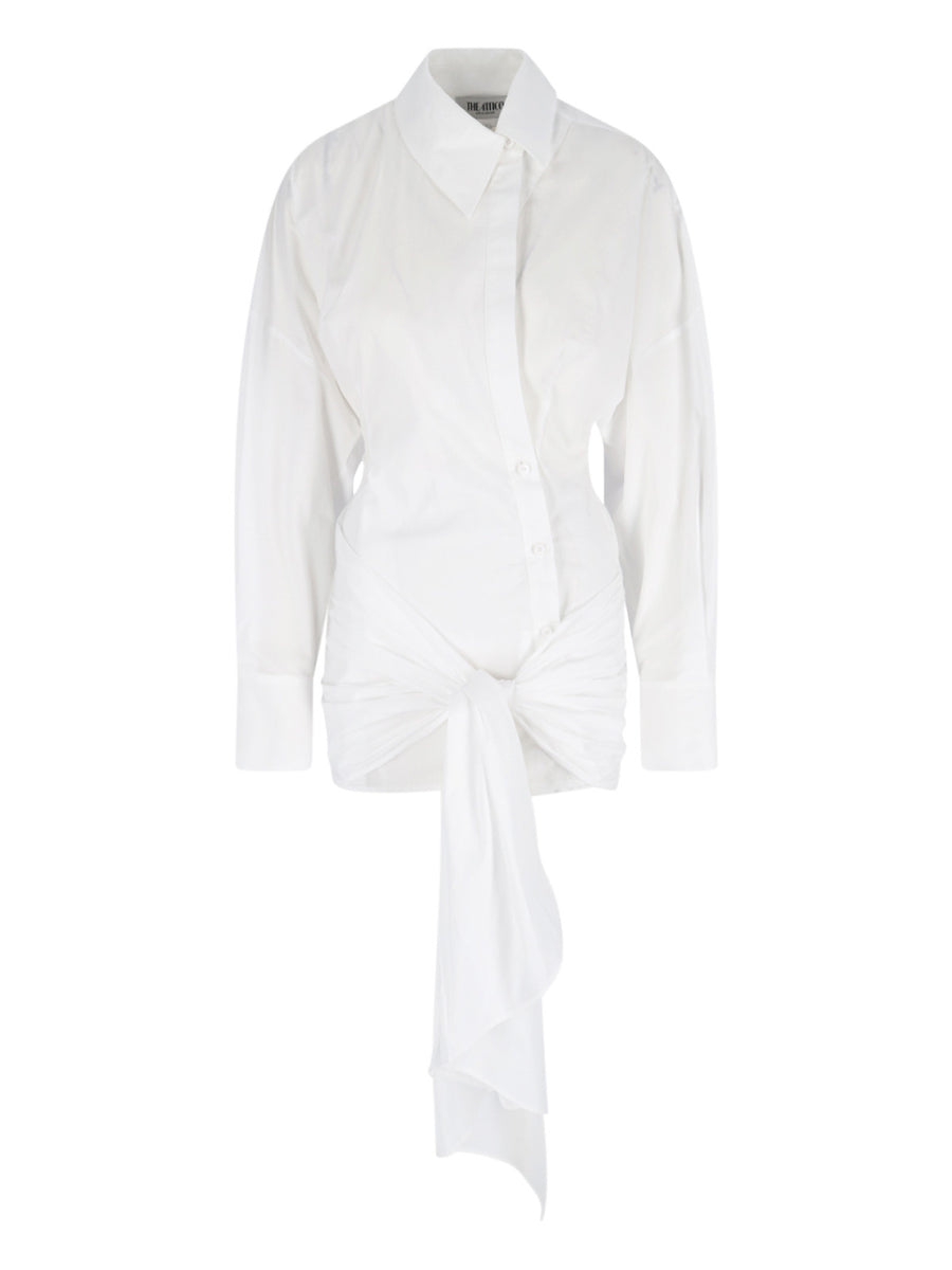 The Attico 97% Cotton dress in white