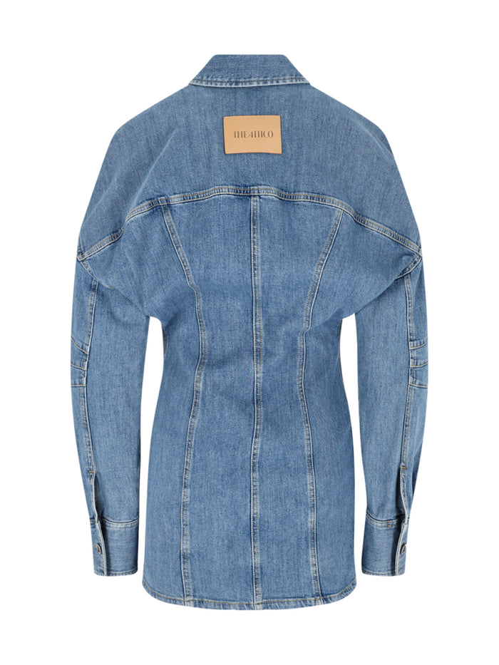 The Attico Dresses Blue Cotton