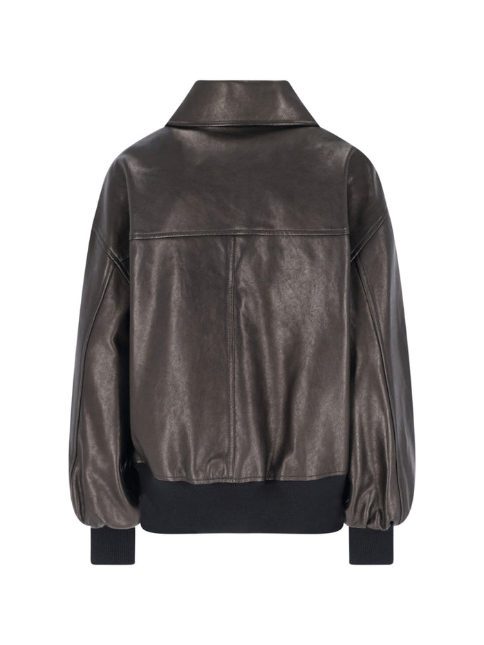 KHAITE Jackets Black Lamb Leather