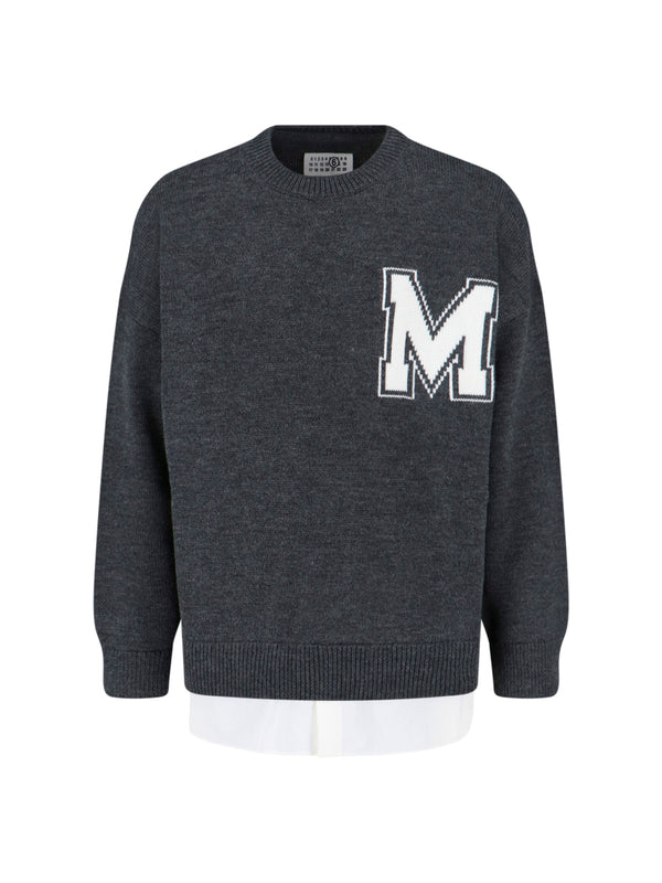 MM6 Maison Margiela 50% Virgin Wool sweater in gray