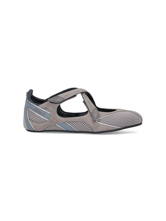 The Attico Flat shoes Grey Polyurethane