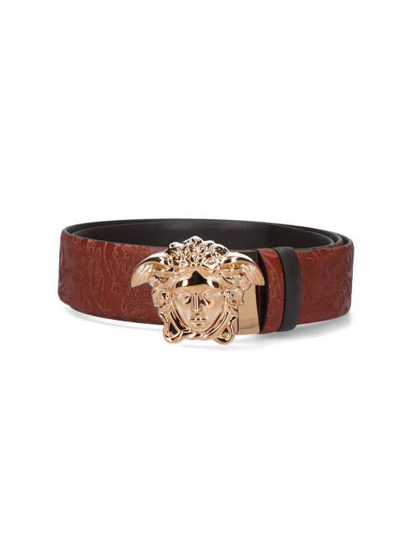 Versace 100% calf leather belt in brown