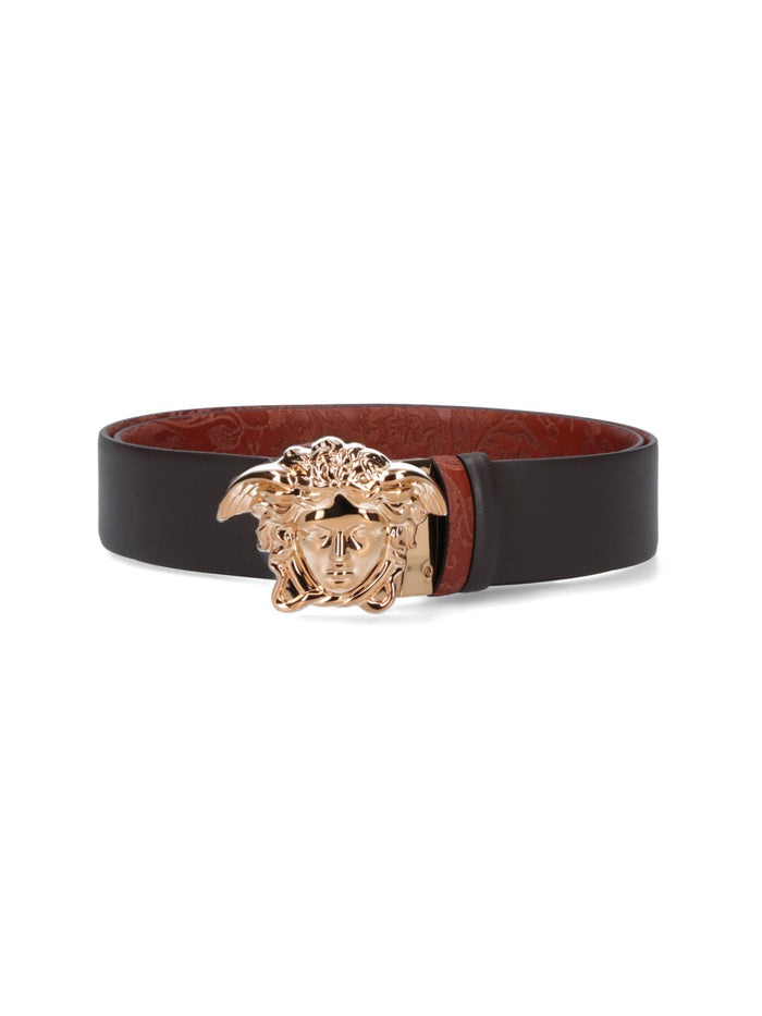 Versace Belts Brown Calf Leather