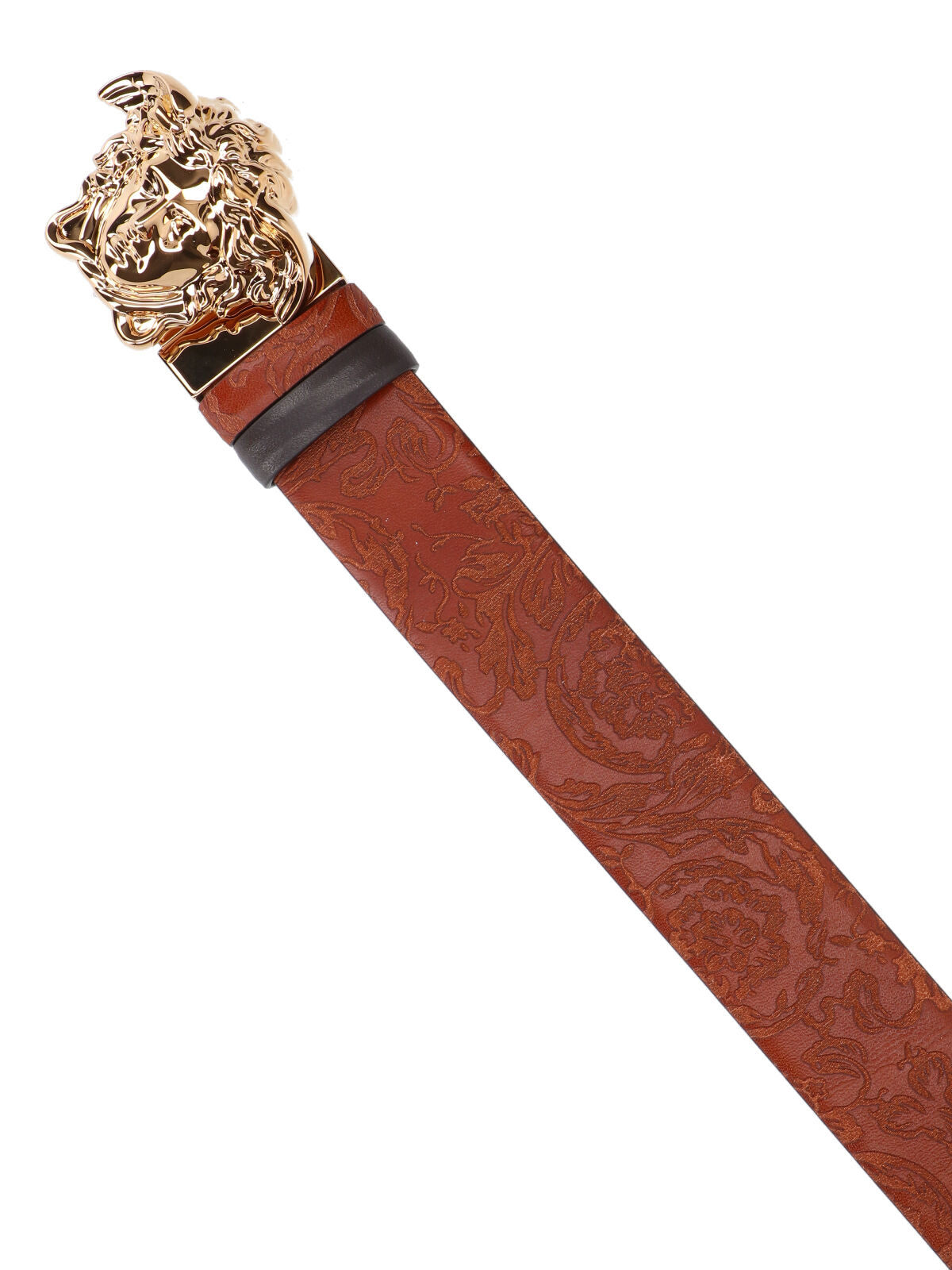 Versace Belts Brown Calf Leather