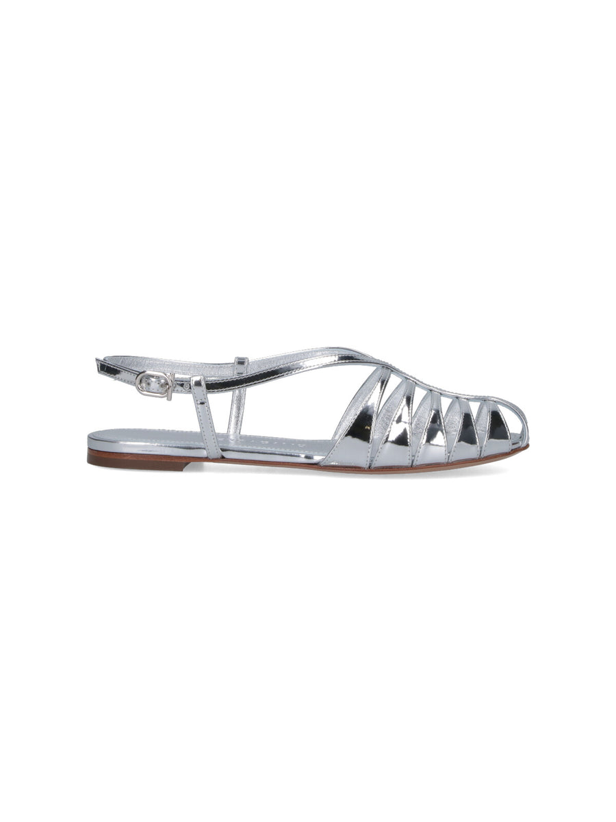 Ferragamo Upper: 100% Bos Taurus sandal in silver