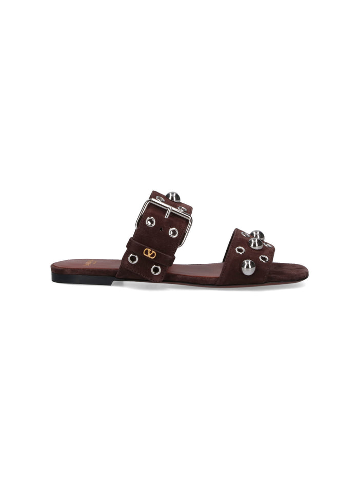 Valentino Garavani Sandals Brown Leather