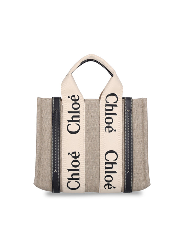 Chloè 100% Linen tote bag in beige