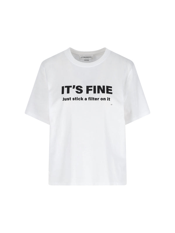 Victoria Beckham 100% cotton t-shirt in white