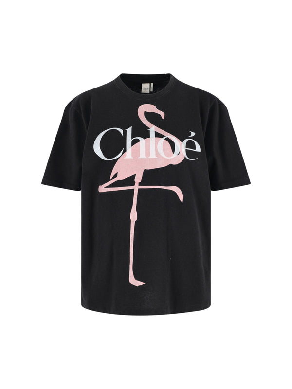 Chloè 100% Cotton t-shirt in black