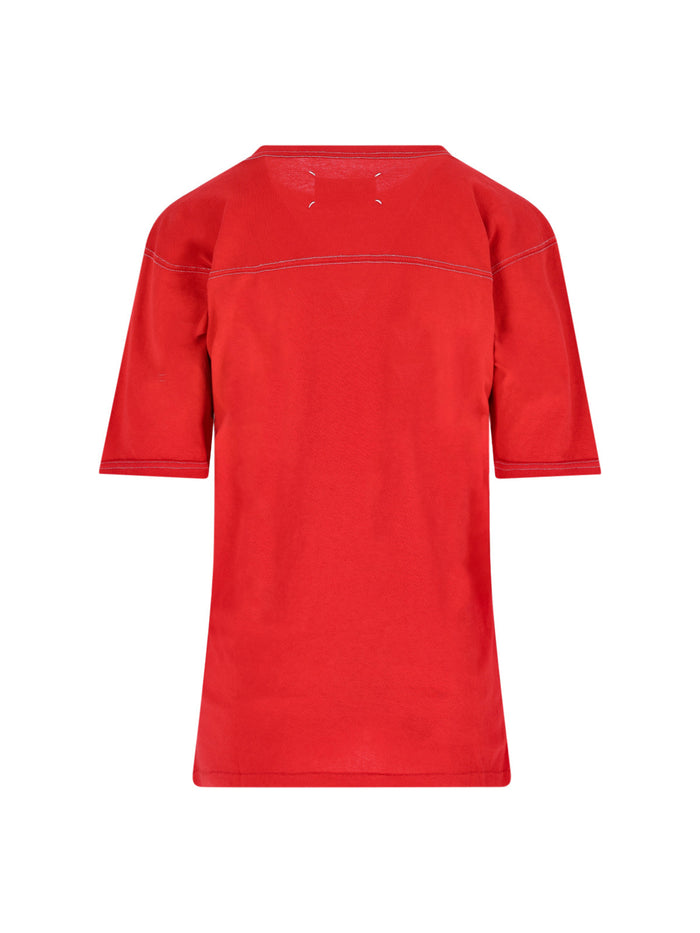 Maison Margiela T-shirts and Polos Red Cotton