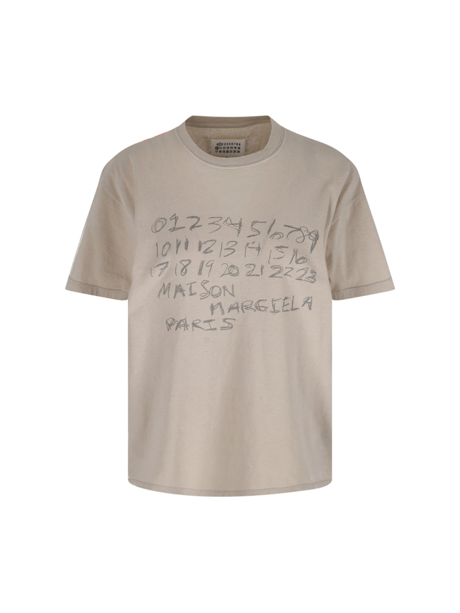 Maison Margiela 100% Cotton t-shirt in beige