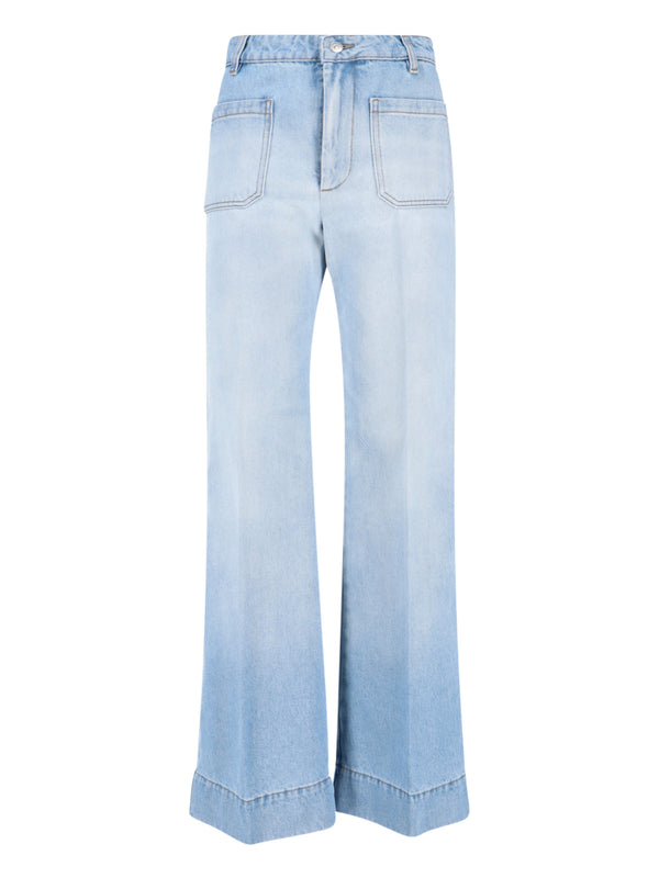 Victoria Beckham 100% cotton jeans in blue