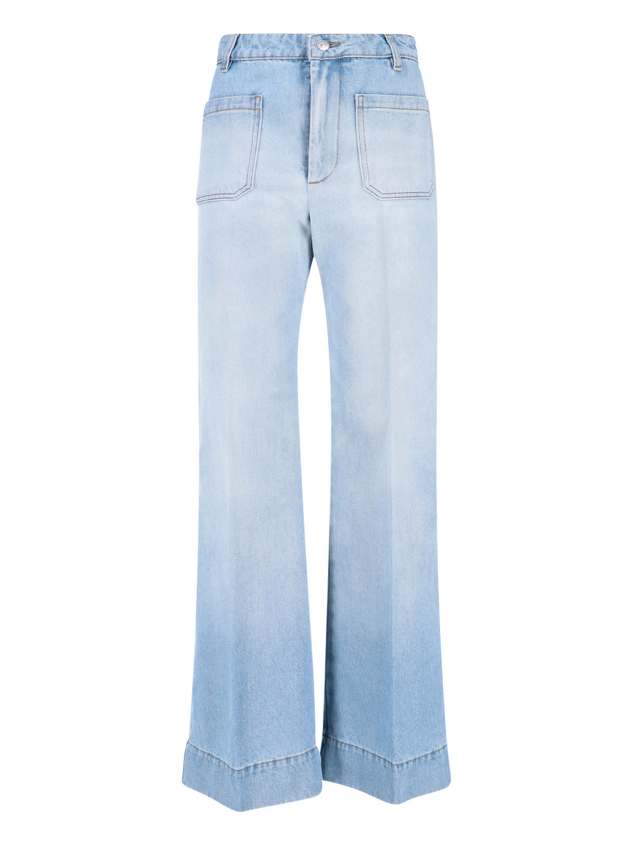 Victoria Beckham 100% cotton jeans in blue