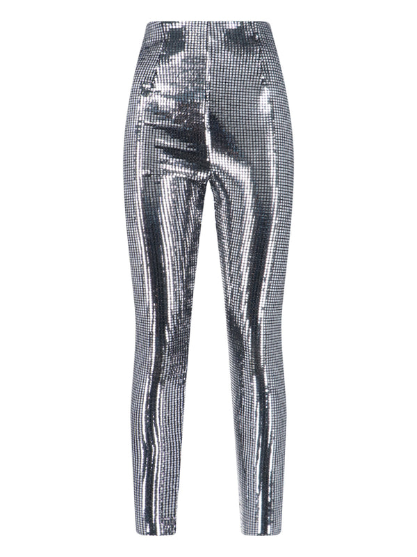 MM6 Maison Margiela 92% Polyamide trousers in silver