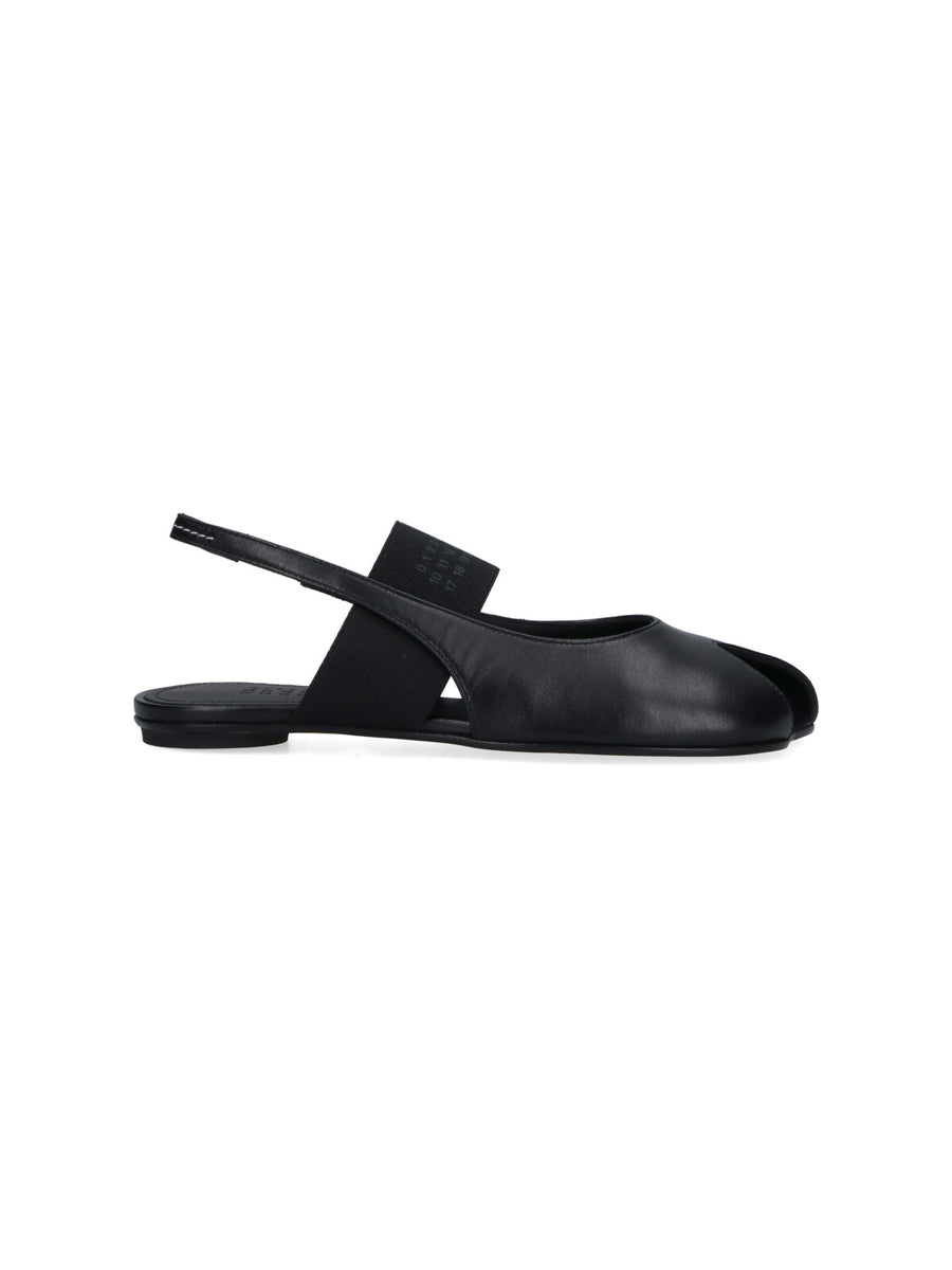 MM6 Maison Margiela Upper: 100% Ovine Leather flat in black