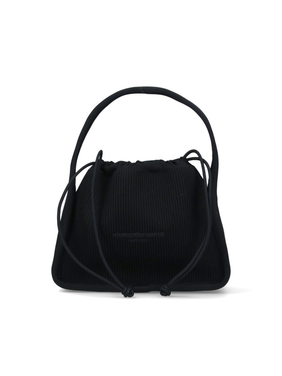 Alexander Wang 87% Polyester top handle bag in black