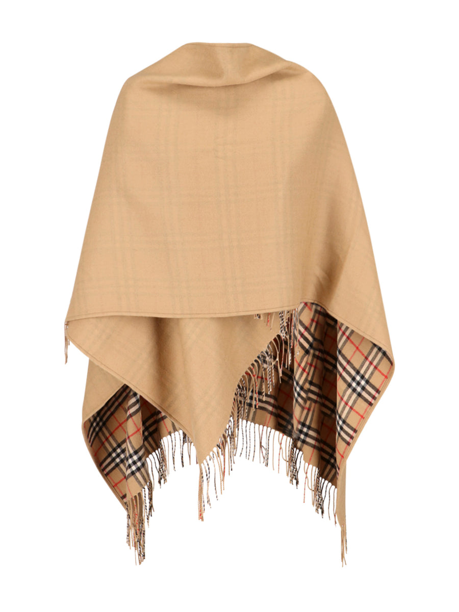 Burberry 100% merino wool cape in beige